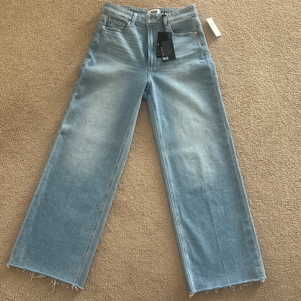 PAIGE Anessa high-rise wide leg jeans-Park Avenue Color